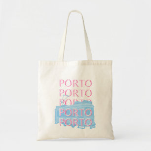 Porto Travel Art, Portugal Art, Pink, Preppy Art Tragetasche
