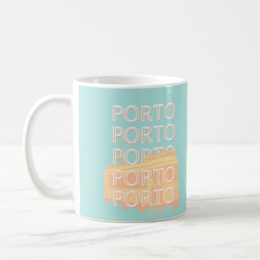 Porto Travel Art, Portugal Reisen Kunst, Dichtung Kaffeetasse (Links)