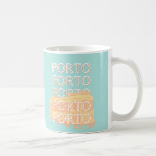 Porto Travel Art, Portugal Reisen Kunst, Dichtung Kaffeetasse (Rechts)
