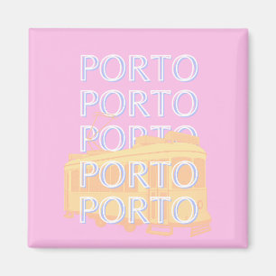 Porto Travel Art, Portugal Reisen Kunst, Preppy Pi Magnet