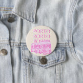 Porto Travel Art, Portugal Reisen Kunst, Rosa Button (Beispiel)
