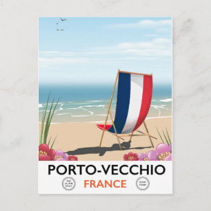 Porto-Vecchio, Frankreich, Strandproster Postkarte