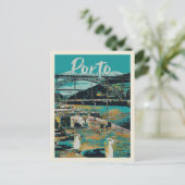 Porto View mit D. Luis I Bridge, Portugal Postkarte (Stehend Vorderseite)