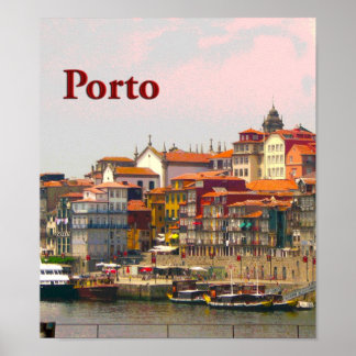 Porto von der anderen Seite des Douro Poster