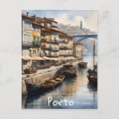 Porto Wasserfarbe Postkarte (Vorderseite)