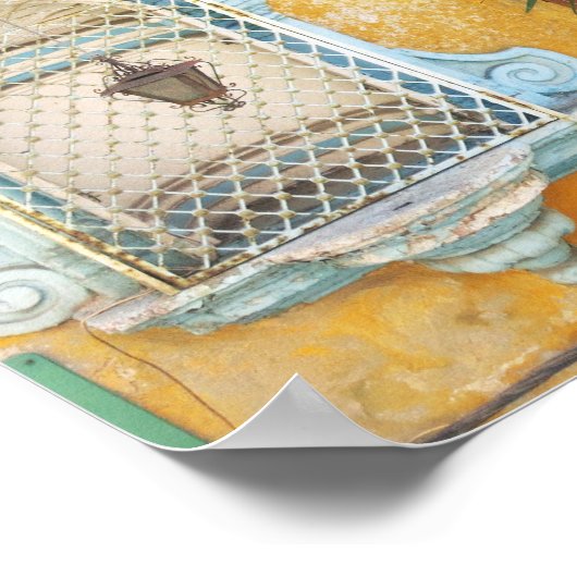 Porto Yellow Architecture Foto Poster (Ecke)