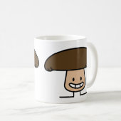 Portobello lächelnde Toadstool-Pilzkappe Kaffeetasse (VorderseiteRechts)