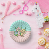 Portobello Mushroom Niedlich Pastell Pappteller (Party)