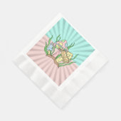 Portobello Mushroom Niedlich Pastell Serviette (Ecke)