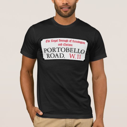 Portobello Straße, London-Straßenschild T-Shirt (Vorderseite)