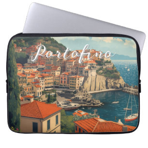 Portofino Genova Italien im Vintage-Stil Laptopschutzhülle