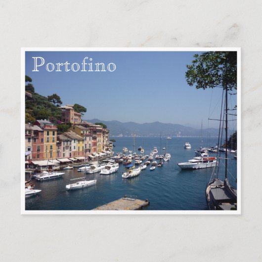 Portofino Hafen italy Postkarte (Vorderseite)