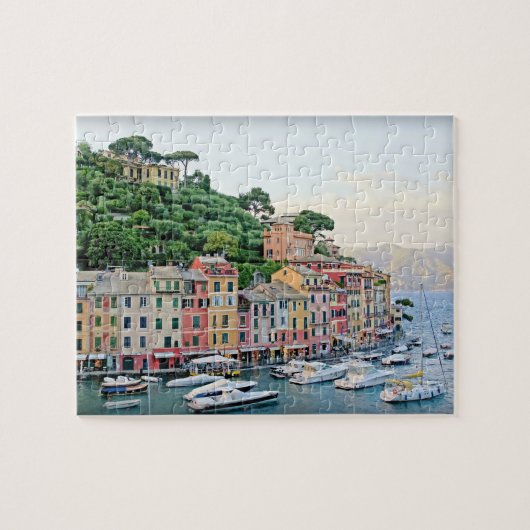 Portofino Hafen - Sommer in Italien - 8 x 10 Zoll Puzzle (Horizontal)