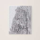 Portofino in Schwarz und Weiß - 8x10 - 110 pc Puzzle (Vertikal)