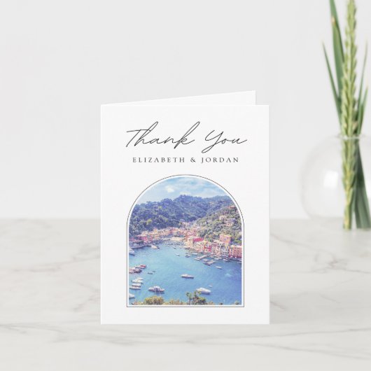 Portofino Italien Blank Dankeschön Karte (Vorderseite)