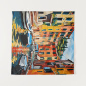 Portofino Italien Farbenfrohe Schiffe der Modernen Wandteppich (Vorderseite (Horizontal))