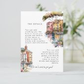 Portofino Italien Hochzeitskarte Begleitkarte (Stehend Vorderseite)