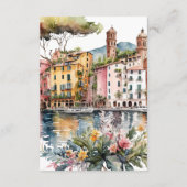 Portofino Italien Hochzeitskarte Begleitkarte (Rückseite)