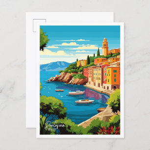 Portofino Italien Kunst, Dichtung und Musik Postkarte