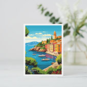 Portofino Italien Kunst, Dichtung und Musik Postkarte (Stehend Vorderseite)