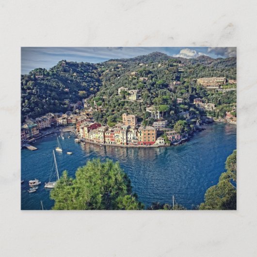 Portofino, Italien, oben Postkarte (Vorderseite)