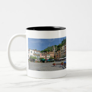 Portofino, Italien. Portofino Village Square Zweifarbige Tasse
