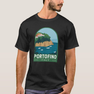 Portofino Italien Retro Reise Kunst Vintage T-Shirt