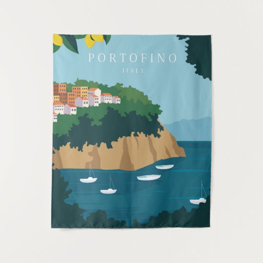 Portofino Italien Wandteppich (Vorderseite)