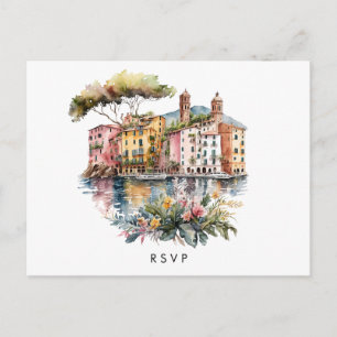 Portofino Italienische Hochzeit Rsvp Postkarte