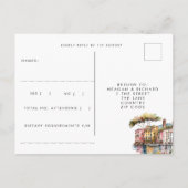 Portofino Italienische Hochzeit Rsvp Postkarte (Rückseite)