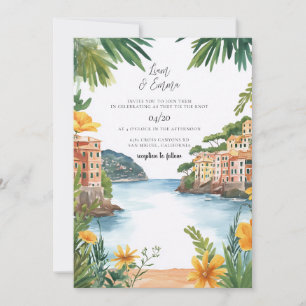 Portofino Italienische Riviera Hochzeit Einladung