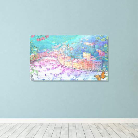 Portofino Leinwanddruck (Insitu (Holzboden))