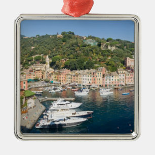 Portofino Panorama Silbernes Ornament