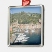 Portofino Panorama Silbernes Ornament (Links)
