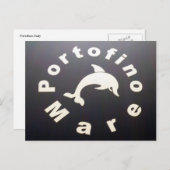 Portofino schwarz postkarte (Vorne/Hinten)