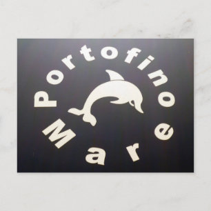 Portofino schwarz postkarte