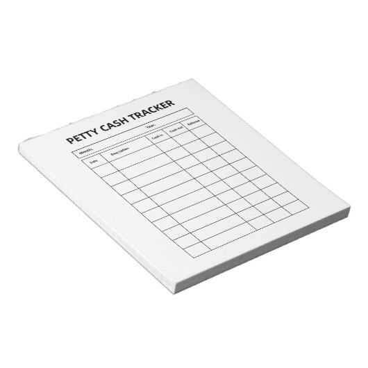 Portokassen-Tracker Notizblock (angewinkelt)