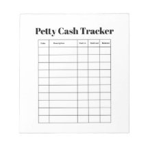 Portokassen-Tracker Notizblock