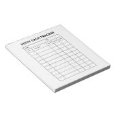 Portokassen-Tracker-Notizblock Notizblock (angewinkelt)