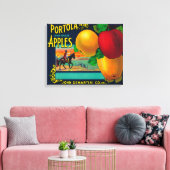 Portola Apple Crate Label Leinwanddruck (Insitu (Wohnzimmer))
