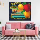 Portola Apple Crate Label Leinwanddruck (Insitu (Wohnzimmer))