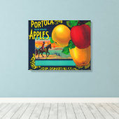 Portola Apple Crate Label Leinwanddruck (Insitu (Holzboden))