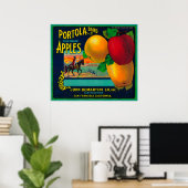 Portola Apple Crate Label Poster (Heimbüro)