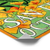 Portola Festival Lady mit Bär Poster (Ecke)