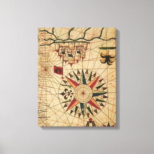 Portolan Chart | Karte von Kairo, Ägypten Leinwanddruck (Vorderseite)