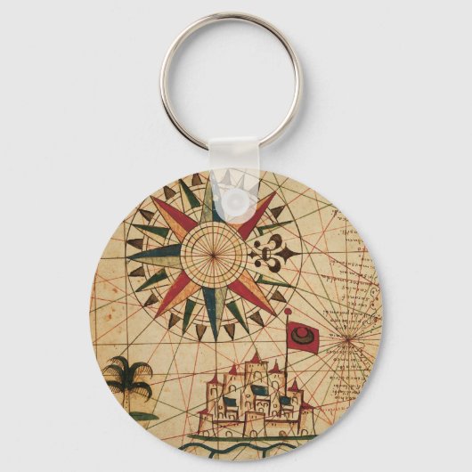 Portolan Chart | Map of Cairo, Egypt Schlüsselanhänger (Vorderseite)