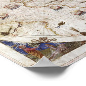 Portolan Chart of the World | 1519 Poster (Ecke)
