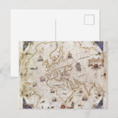 Portolan Chart of the World | 1519 Postkarte (Vorne/Hinten)