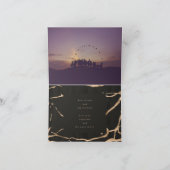 Portoro, schwarzer Marmor, modernes goldenes Foto Dankeskarte (Innenseite)