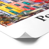 Portovenere Italien Reisen Wasserfarbenhandzeichnu Poster (Ecke)